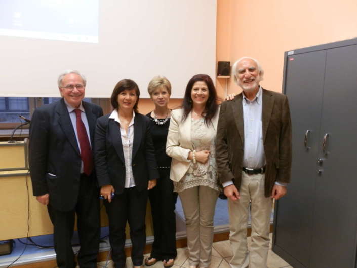Dora Katsonopoulou with Italian colleagues at the University of Rome III